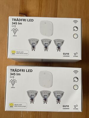 2x TRÅDFRI Fernbedienung Set, Smart Wireless Dimmbar/Weißspektrum GU10 NEU
