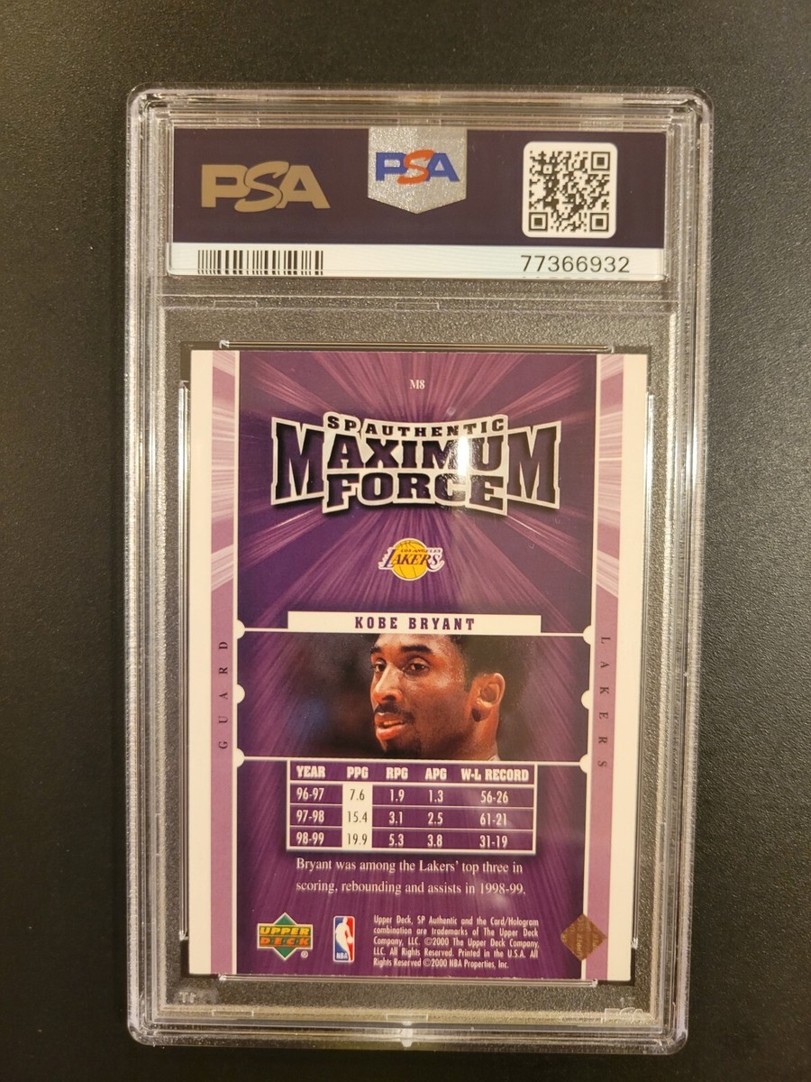 1999-00 SP Authentic - Maximum Force Kobe Bryant #M8 for sale