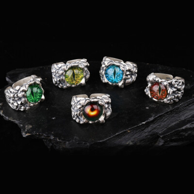 A24 Ring Eye Glass Choose Colour Sterling Silver 925 