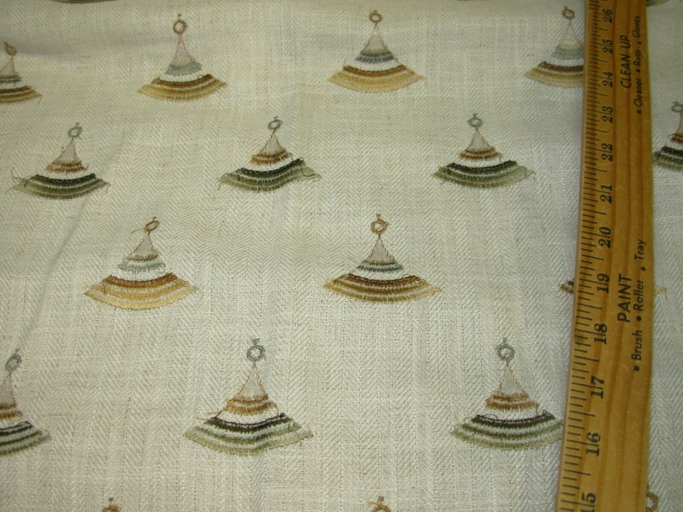 1 6/8 YDS~TELA TAPICERÍA CORTINA BORLA REAL ARPER BORLADA TELA POR MENOS Foto 3 de 3