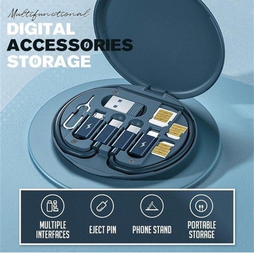 5 in 1 Multifunction Cable Case 60W Fast Charging Cable Accessories Box Portable - Picture 7 of 12