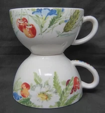 Faiencerie de Gien CHERRY Set of 2 Breakfast cup ( no saucers) NICE