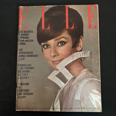 ELLE PARIS Magazine May 1966 Audrey Hepburn Givenchy Fashion Style MOD