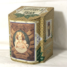 Lipton's Teas Tin Box - Sloped & Hinged Lid - by The Tin Box Company