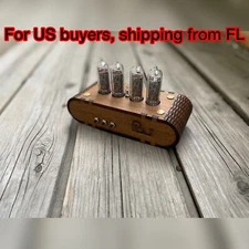 Nixie Tube Clock IN-14 Gofra. Oak enclosure. 12 hf. UPS Fast Shipping Worldwide!