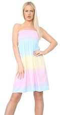 Womens Ladies Plus Size Sheering Boobtube Bandeau Strapless Top Vest Dress 8 22