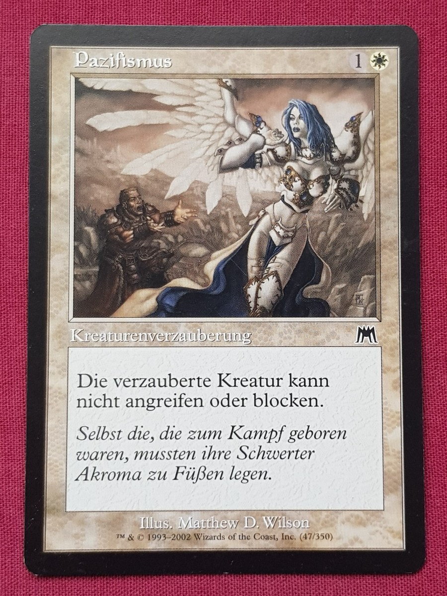 Magic The Gathering GERMAN ONSLAUGHT PACIFISM white card MTG