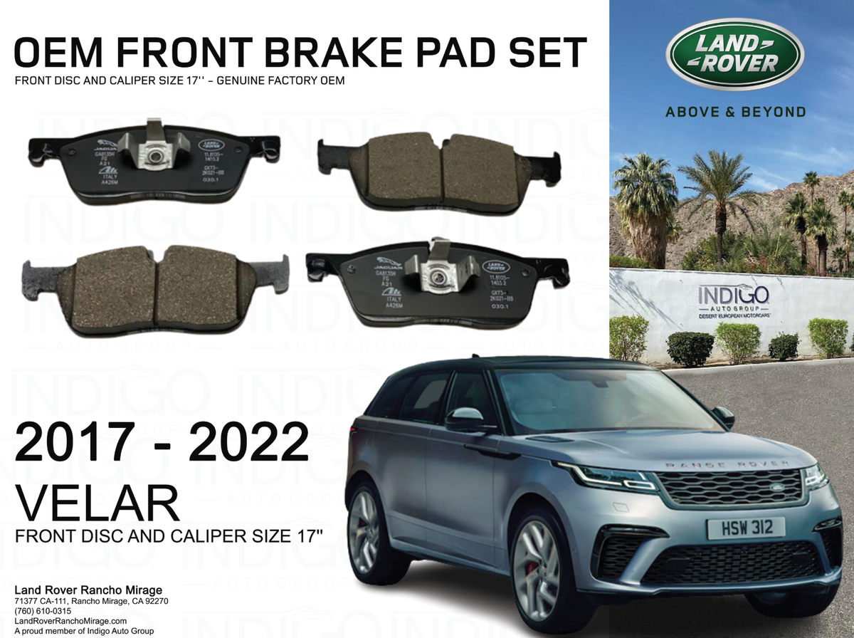 LAND ROVER FACTORY OEM FRONT BRAKE PADS SIZE 17'' RANGE VELAR 17