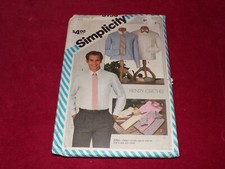    SIMPLICITY 6138 - MEN'S 5 STYLE LONG SLEEVE BUSINESS SHIRT PATTERN 38-46FF