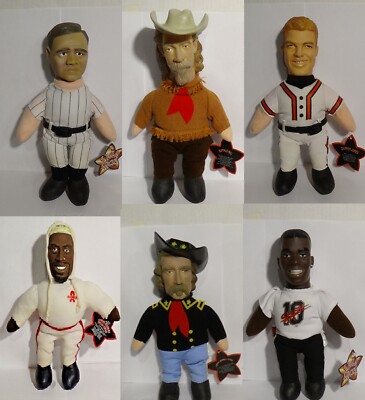 Star Sacks Limited Edition Plush Dolls 1998 Babe Ruth Chipper Rodman Custer  Rare