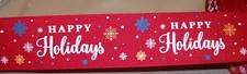 10 Yds. RED HAPPY HOLIDAYS CHRISTMAS GROSGRAIN 1 1/2" wide