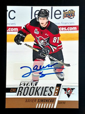 XAVIER SIMONEAU 2017-18 UPPER DECK CHL AUTOGRAPHS 17-18 NO 343         4411