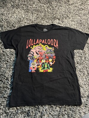 Lollapalooza 2015 Official Festival Double Sided Black T-Shirt