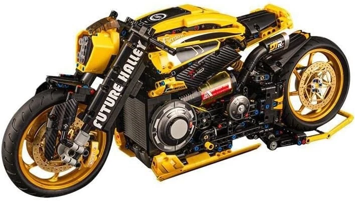 Cyberpunk 2077 Future Harley Bike 1:8 Scale Model Building Brick Set 679 PCS MOC - Image 2 of 4