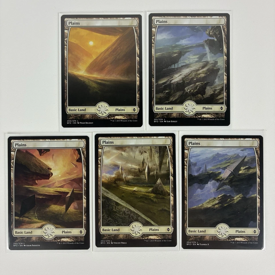 Complete Set - Battle for Zendikar BFZ Full Art Basic Land (Set of 25) - Image 2 of 4