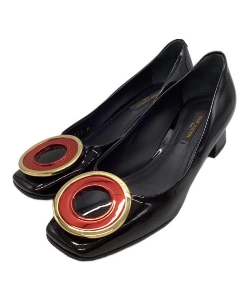 【LOUIS VUITTON】ルイヴィトン❤️ ダミエ❣️エナメルパンプス36.5 Louis Vuitton Low (1-1.9 in) Heel Height Heels for Women for sale