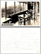 RPPC Restaurant Dining Porch Panoramic Windows Forest View Photo Postcard