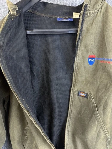 Vintage 90s Dickies Faded Green Distressed Work Jacket Carhartt Style Workwear M image 7