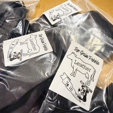 Allen Funny Farm Black Pebble Top Grain Cow Leather 5oz Remnant Scraps 1/2LB