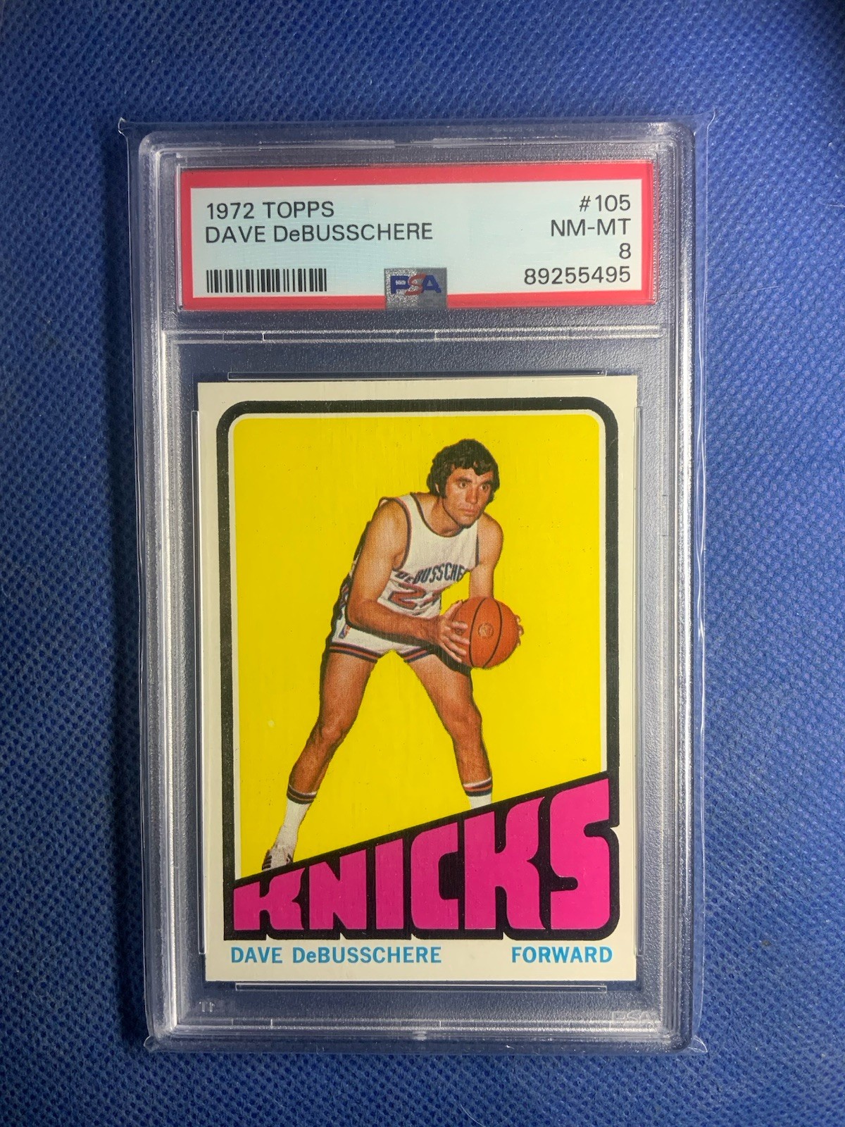 1972 Topps #105 Dave Debusschere  Knicks HOF University of Detroit PSA 8 - NM/MT