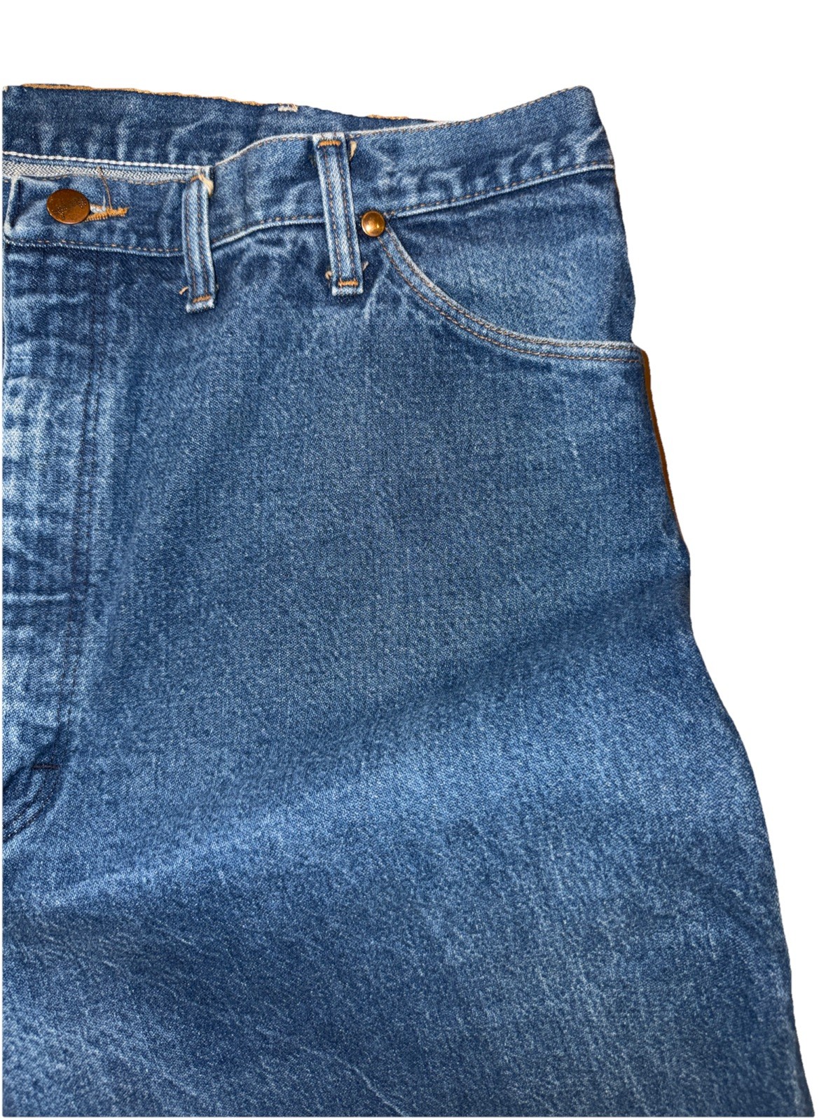 Vintage Wrangler Cowboy Cut Jeans Men’s 44x32 Blue Denim 13MWZ Made In USA Rare image 8