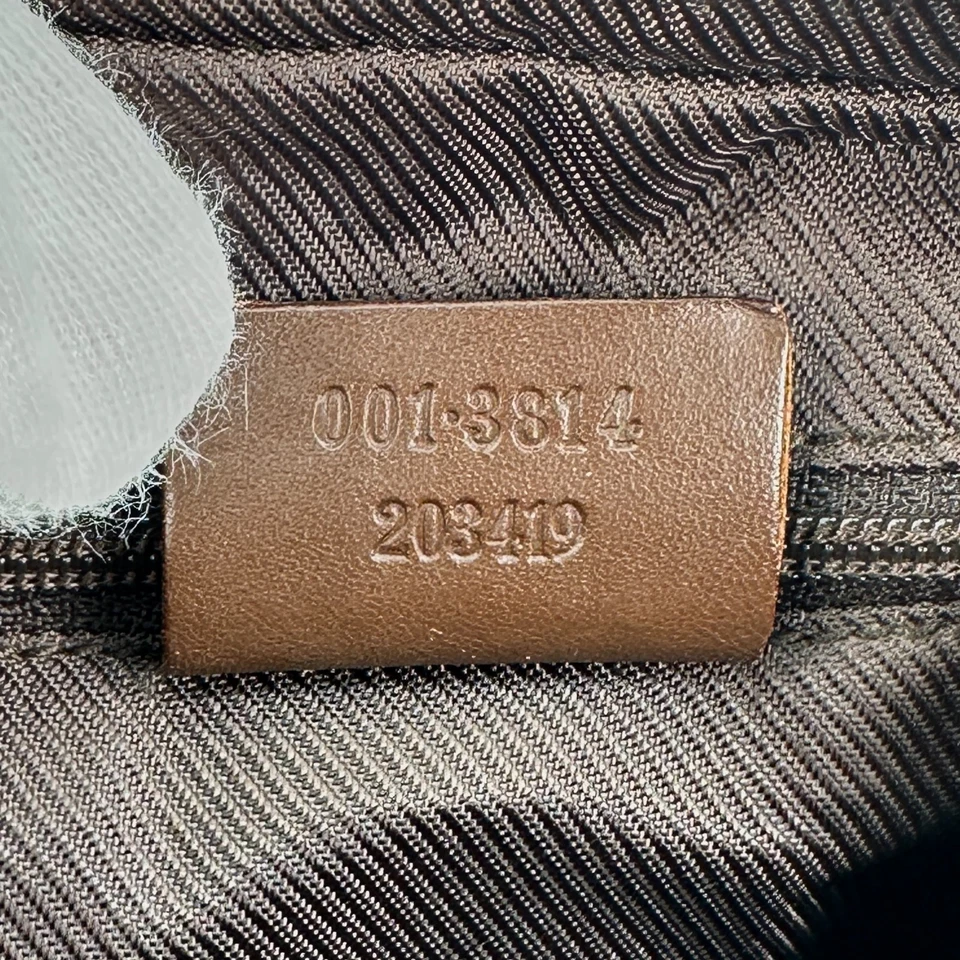 GUCCI GG холст кожаный наплечная сумка коричневый Hobo один ремень - Изображение 3 из 4