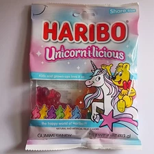 HARIBO Unicorn-i-licious * Limited Edition* Unicorn Shaped Gummy Candy