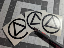 3 Pack Aa Symbol Stickers Die Cut Vinyl Decals Alcoholics Anonymous Sobriety 3 Pack Aa Symbol Stickers Die Cut Vinyl Decals Alcoholics Anonymous Sobriety