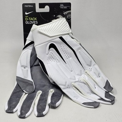 Nike D-Tack 6.0 Lineman NFL Football Gloves White/Black PGF946-184   Size 2XL
