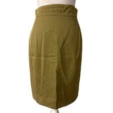 Vtg Vertigo Pour La Ville Chartreuse Lime Green Pencil Skirt Made In France 38