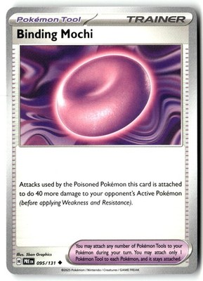 Binding Mochi 095/131 Uncommon Prismatic Evolutions Pokemon Near Mint