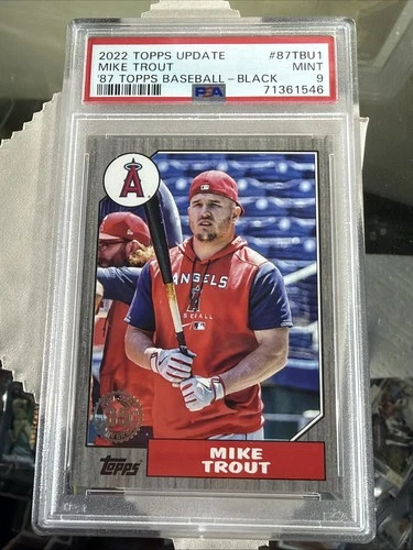 2022 Topps Update Mike Trout 87 Topps Baseball Black /299 Angels #87TU1