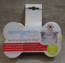Spongeables spa in a sponge for dogs infused shampoo 6+ uses sm med dog 2.5oz