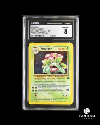 CGC 8 NM/MINT Venusaur Holo Black Star Promo #13 Pokemon TCG Guide Promo