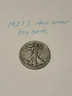 1921-S Walking Liberty Half Dollar -key Date Nice
