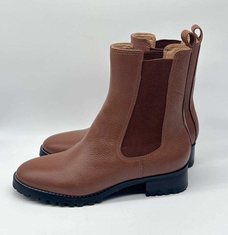 Talbots Womens Tish Chelsea Boots Brown Sz 8 Genuine Leather Mid Calf Worn Once - Image 2 of 4