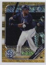 2019 Bowman Chrome Prospects Gold Shimmer Refractor 49/50 Hudson Potts 05k6