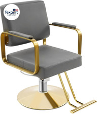 Barber Chair Hydraulic Salon Chair, 440Lbs Capacity Hair Styling Chair with 360 