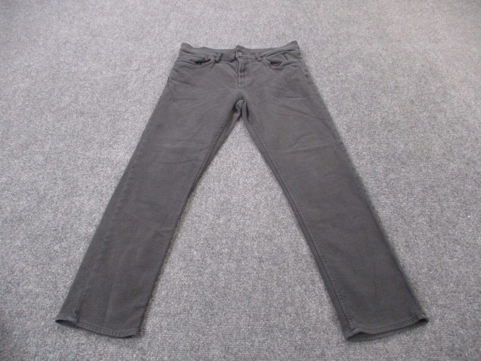 Faherty Pants Mens 33 x 30 Black Denim Jeans Straight Leg Stretch Casual Preppy