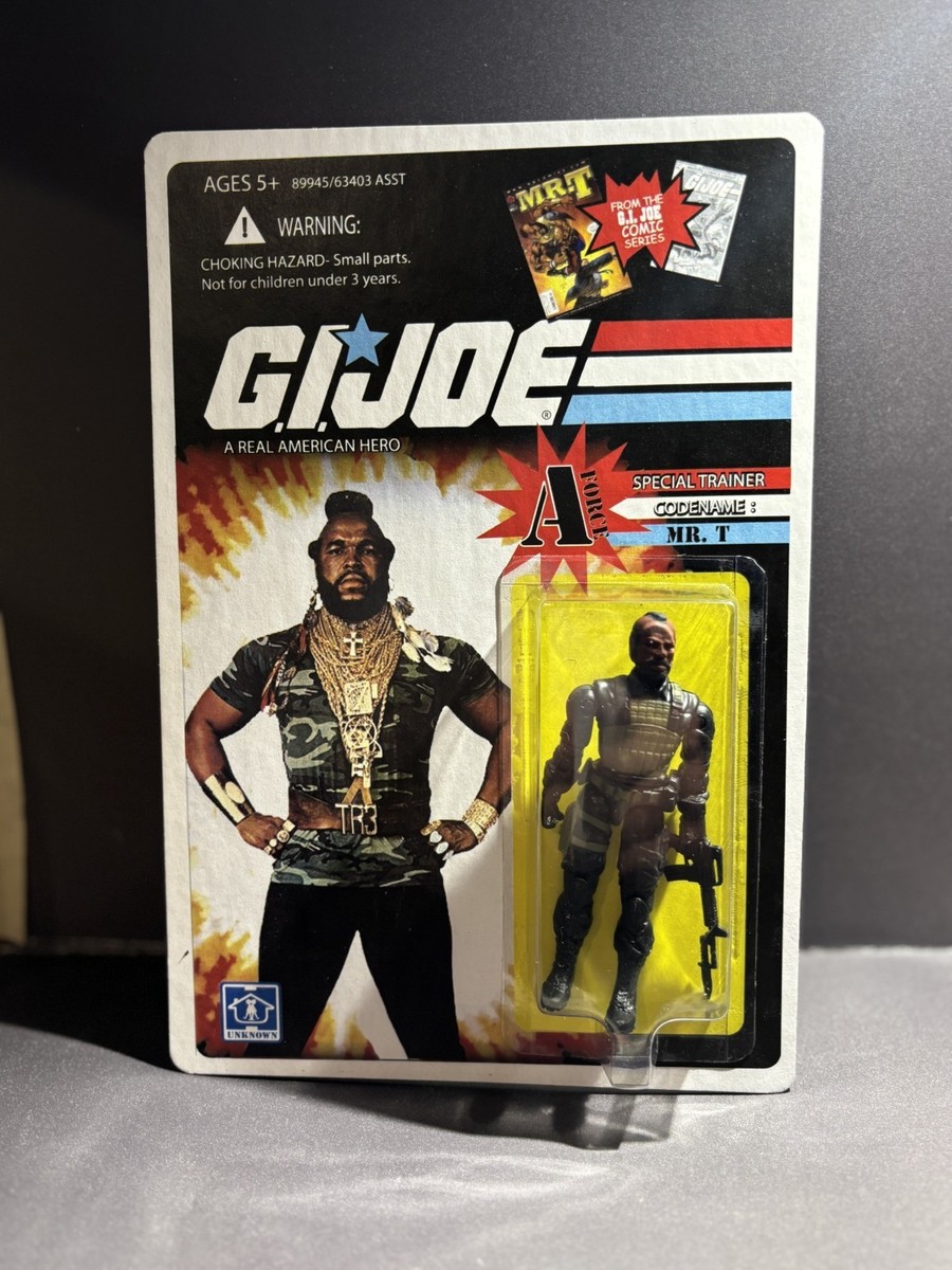 Custom GI Joe figure and package of special trainer MR T from THE