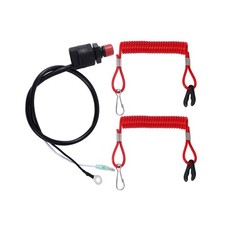 Universal Boat Outboard Lanyard Engine Motor Kill Urgent Stop Switch/Safety L...
