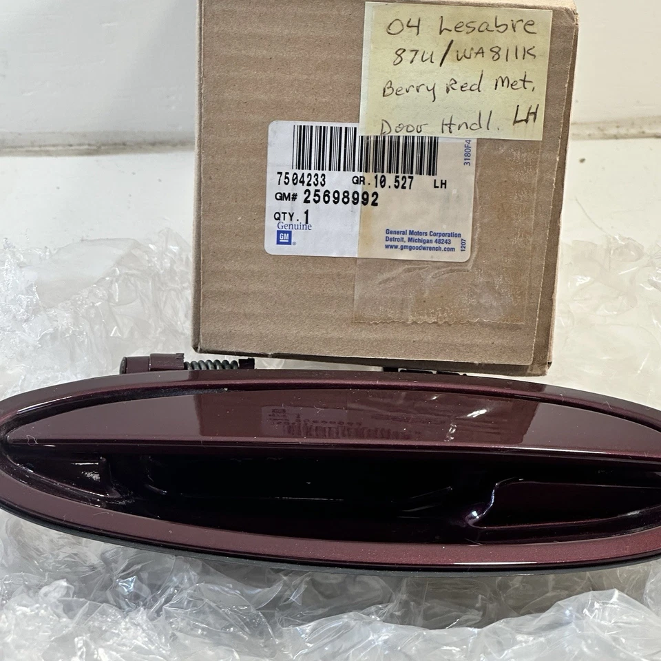 Novo OEM GM 25698992 maçaneta de porta LH vermelho baga para BUICK LESABRE 2000 - 2005 - Imagem 2 de 4