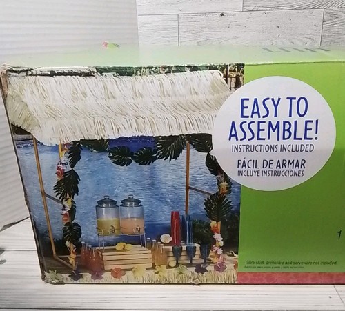 Table Top Tiki Bar Hut 52x53x23 NEW- This box has some damage.Please see picture - Picture 3 of 6
