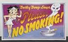 Vintage Betty Boop Says Please No Smoking Metal Sign 14.75x8.5" Cabarga 1991 USA