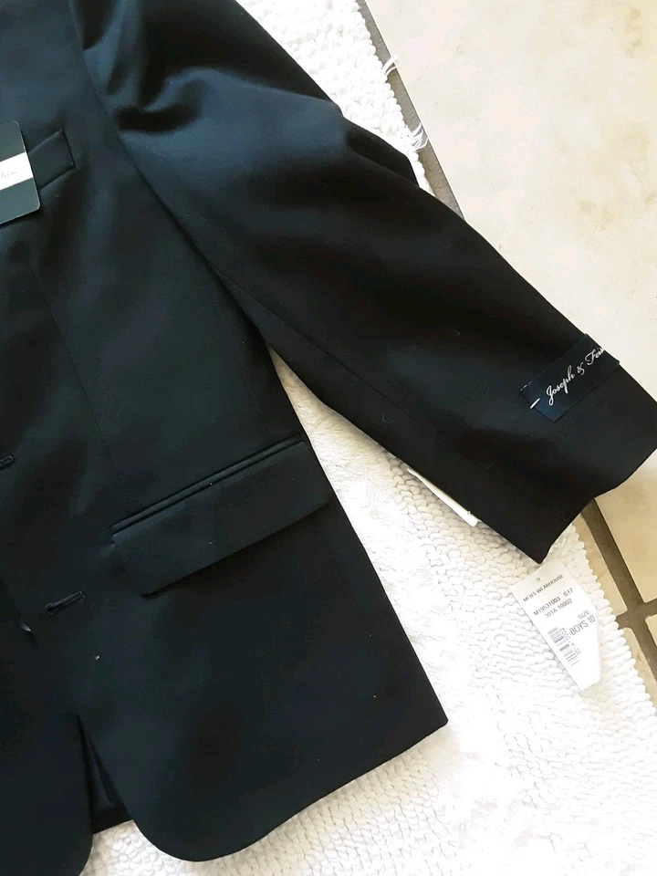 Joseph Feiss Suit Jacket Blazer Boys Size 10 Black NEW - Image 3 of 4
