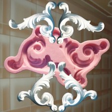 Negativform Gießform Mould Verzierung Dekor Relief Silikon Ecke Stuck (66)