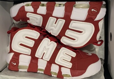 Size 11 - Nike Air More Uptempo x Supreme Red 2017 666032560990| eBay