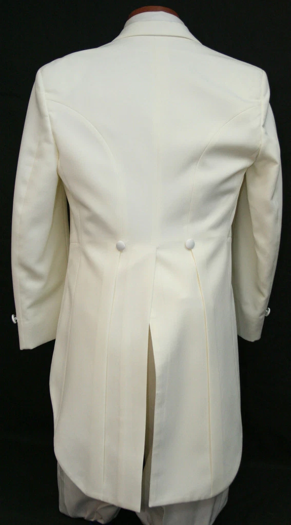 Mens white tuxedo deals jacket with tails