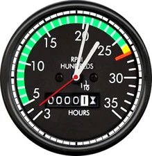 Airplane Aircraft Aviation Pilot Hanger Flight Tachometer Gift Sign Wall Clock