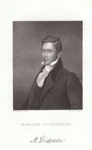 Mahlon Dickerson 1770-1853 American Judge Governor of New Jersey FREEPOST - Foto 1 di 1